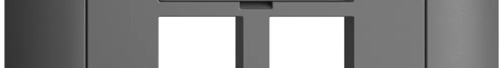Kit de montage ENC EDIZIOdue FMI, sortie droite, pour 2×Keystone, gris foncé 