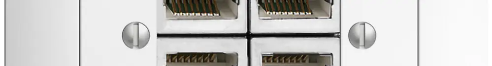 Prise INC 4×RJ45/s 4P sép.EDIZIOdue blanc ITplus 