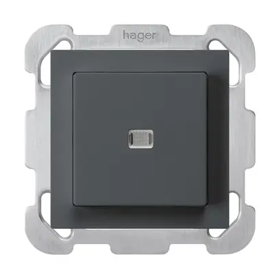 Interrupteur poussoir lumineux ENC kallysto 3/1P an avec plaque de fixation 