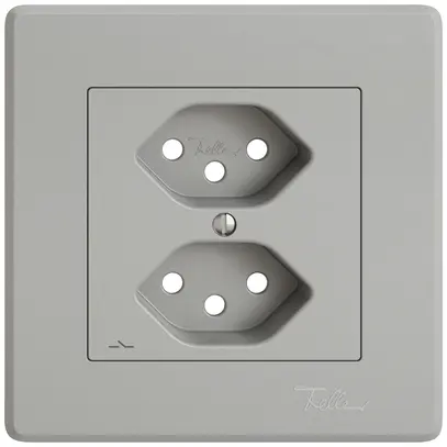 Kit di montaggio INC EDIZIO.liv SNAPFIX® per presa 2×T13 separata grc 
