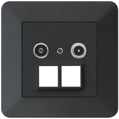 Prise multimédia ENC kallysto.trend R/TV 11dB 2GHz noir 