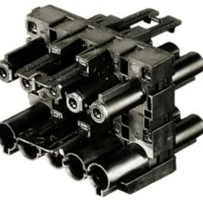 Blocco di distribuzione 5P nero, GST 18i5 V 3P1V 