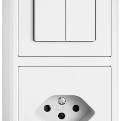 Combinazione AP EDIZIO.liv SNAPFIX® 2×1 140×74mm schema 1/3+3/1L+1×T13 bianco 