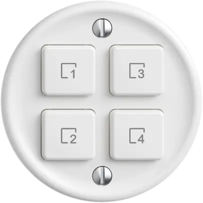 Poussoir scènes STANDARDdue Wiser SNAPFIX® 4 scènes 4 touches WLAN bc 