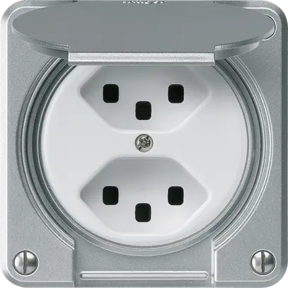 Prise ENC robusto 2×type 23 aluminium pour combinaison 