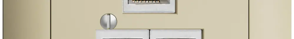 Scatola INC 3×RJ45/s 4P sep. EDIZIOdue R&M swissline vanille 