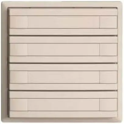 Pulsante KNX RGB EDUE, 250mW, s.LED, c.inserto carta 8×pulsan. com.1×tasto crema 
