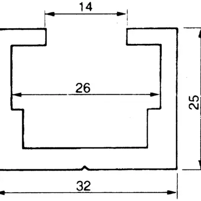 Befestigungsschiene ALMA 32×25mm L=3m 
