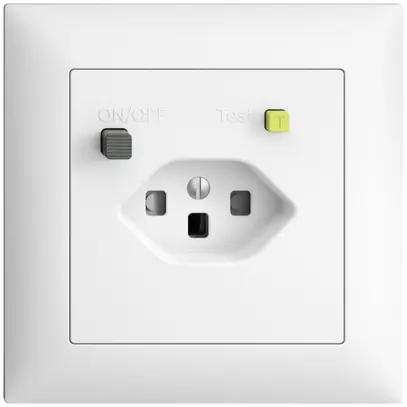 Presa INC EDIZIOdue T23 FI 30mA FMI, shutter bianco 