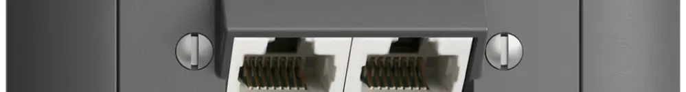 Presa INC 2×RJ45/u 4P sep.EDIZIOdue grigio scuro ITplus 