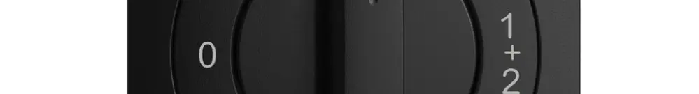 Kit frontal EDIZIOdue 0-1-1+2-2 60×60mm noir pour interrupteur rotatif 