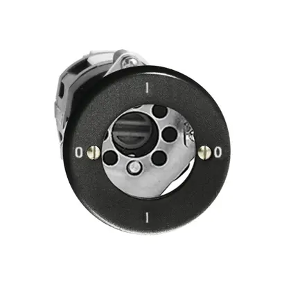 Interrupteur rotatif FH 0/1L noir pour serrure de sûr. sans cyl. 