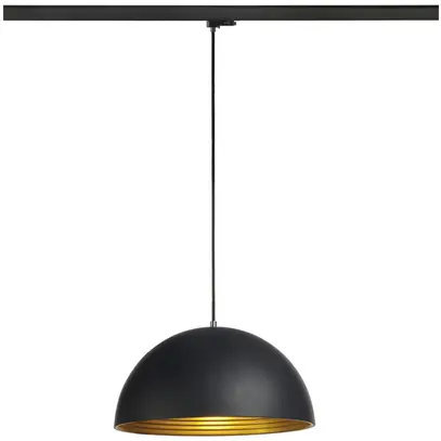 Pendelleuchte SLV FORCHINI M 40 AD3PH sz E27 1×40W DIM Ø400mm schwarz/gold 