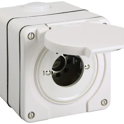 Interruttore graduato AP contatti galv.senza cilindro NEVO 2P, IP55 1-2-3 bianco 