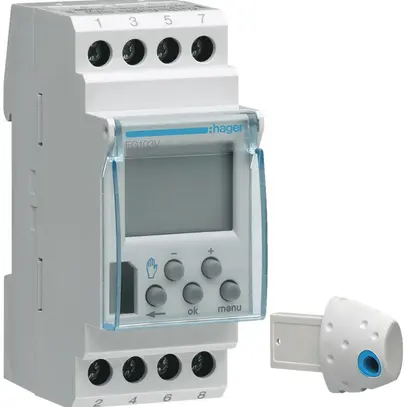 Timer Hager digitale setti.conforto 1 canale 1 invertitore 16A 2 UM 12/24V AC/DC 
