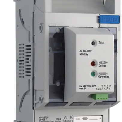 Sezionatore HPC weber.silas DIN00 690VAC 160A pr.INC 70mm al./ba.con.fusib.95mm² 
