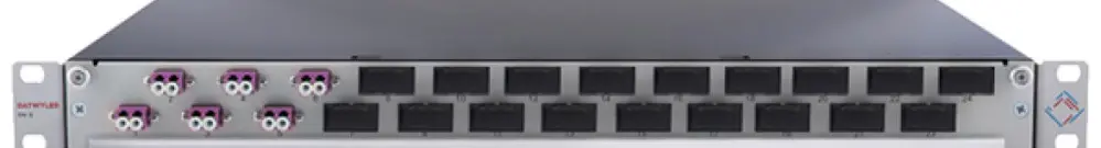 Breakoutbox 19" Dätwyler OV-SO 6×LCD/PC violet OM4 décalé 1UH gris 