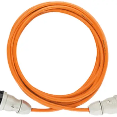 Prolunga 5×4mm² 12m G-PUR CEE/CEE 7h 32A IP44 arancione 