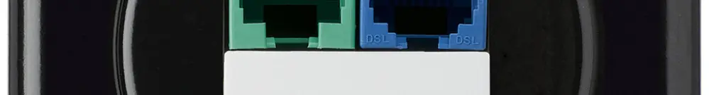 Inserto per presa INC DSL basico 2×RJ45 nero 