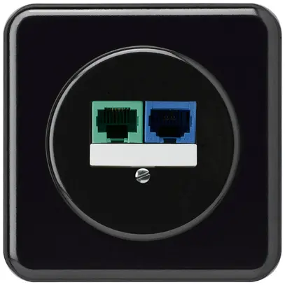Inserto per presa INC DSL basico 2×RJ45 nero 
