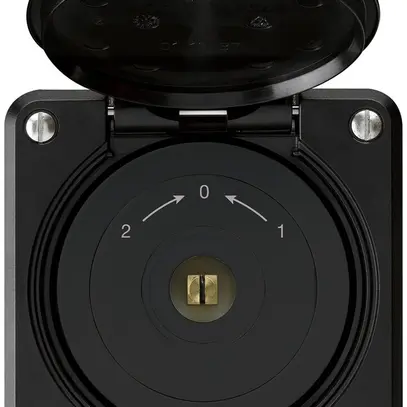 Contatto rotativo chiave quadrata INC robusto IP55 nero con coperchio inver. 