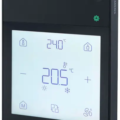 Apparecchio di comando KNX AP Siemens QMX6.P74 touch screen temp/ur/CO2 nero 