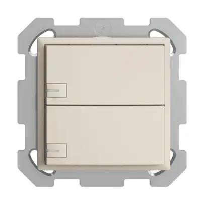 Poussoir KNX RGB ENC EDUE, 250mW, a.LED RGB, 2×poussoir, comm.1×touche, crema 