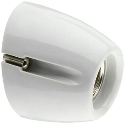 Douille murale Roesch E27 une pièce h=76mm porcelaine blanc 