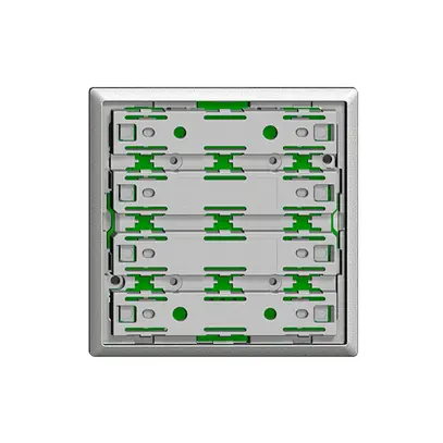 Plaque frontale EDIZIOdue universel 1…8 touches silver sans LED 