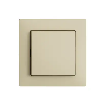 Kit frontal EDIZIOdue vanille 60×60mm pour interr. poussoir 