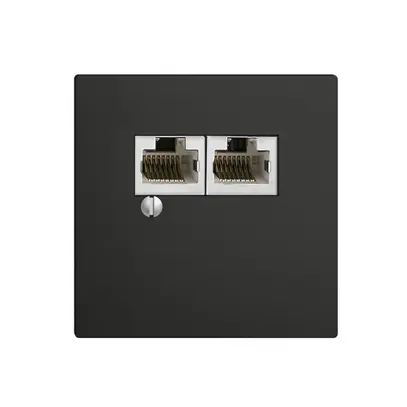 Boîte 2×RJ45/s 8P par.no, EDIZIOdue R&M swissline 