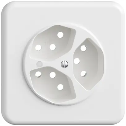 Kit frontale INC STANDARDdue 3×T13, 90×90mm, c.lente frontale, bianco 