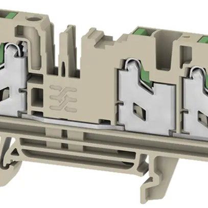 Durchgangs-Reihenklemme WM S3C 4 4mm² 32A 1000V SNAP IN 3×1 TH35 beige 