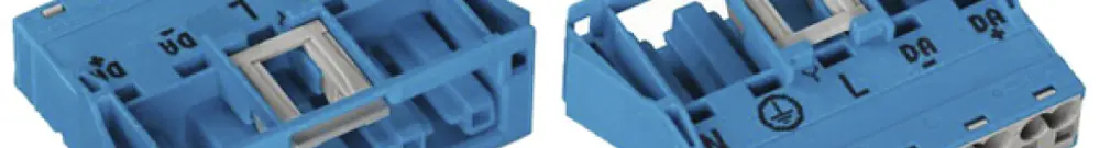 Prise WAGO Snap-In 5L 2×0.5…4mm² bleu 