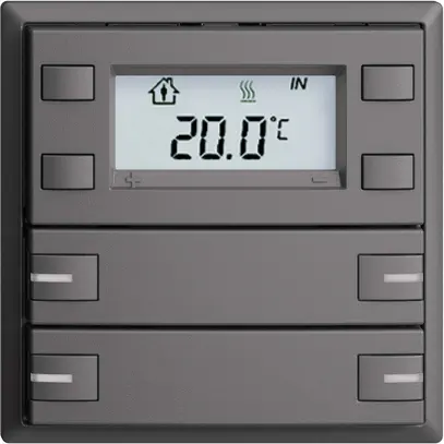 UP-RTH-Taster KNX 4-fach EDIZIOdue F dunkelgrau, mit LED RGB 