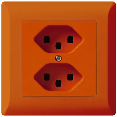 Prise ENC kallysto.line 2×T23 orange avec bornes enfichables 