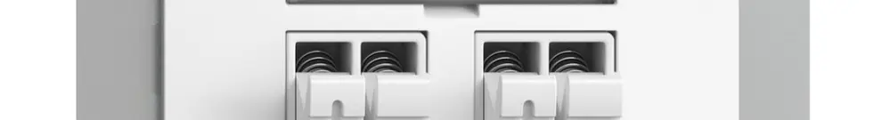 Prise audio ENC Push Type EDIZIOdue FM, 2×, kit d'inscription, blanc 