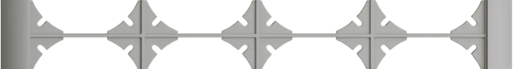 UP-Kopfzeile EDIZIOdue SNAPFIX® 2×4 horizontal 268×148mm hellgrau 