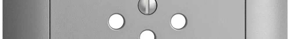 UP-Frontset EDIZIOdue silver 88×88mm 1×T12 