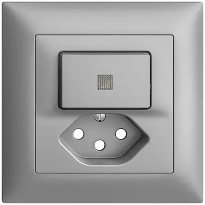 Kit frontale INC EDIZIOdue silver 88×88mm T13 con lente 