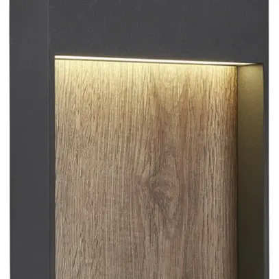 Applique LED SLV FLATT 14W 3000K 500lm IP65 anthracite/bois 