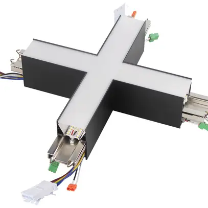 Partie lumineuse en X Sylvania Otao Linear 9.8W 1400lm 830/840 392×392mm noir 