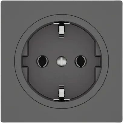 Presa EDIZIO.liv SNAPFIX® SCHUKO 16A 230V 60×60mm grigio scuro 