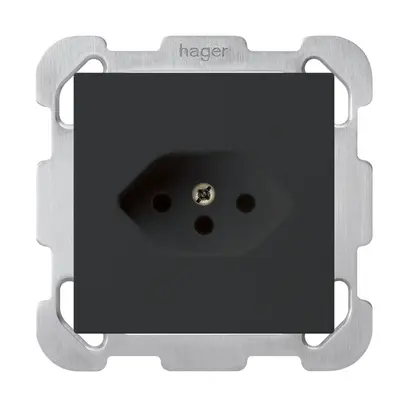 Prise ENC kallysto T13 noir avec plaque de fixation 