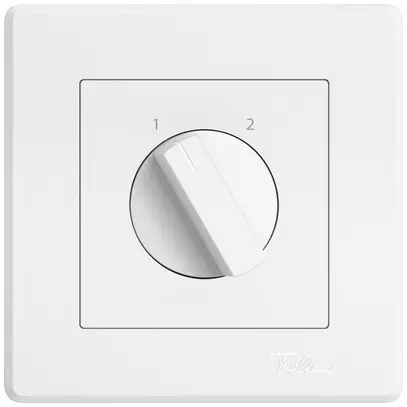 UP-Drehschalter EDIZIO.liv m.Drehgriff Umschalter 3P 1-2 T=60mm ws 