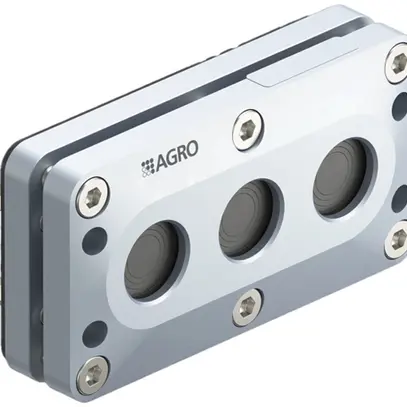 Plaque passe-câbles AGRO MCE S012 3 trous 10…22.5mm aluminium gris 