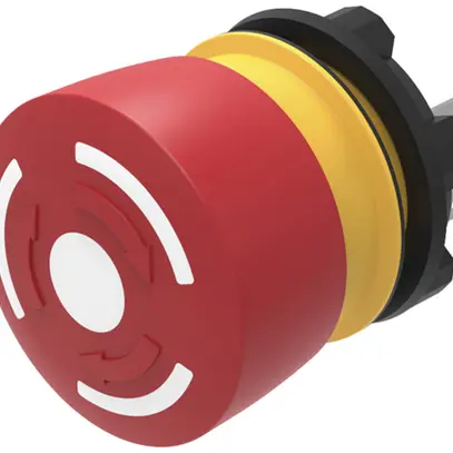 Pulsante a fungo EAO 84 1NC raccordo a saldare/a spina Ø22.3mm rosso/verde 
