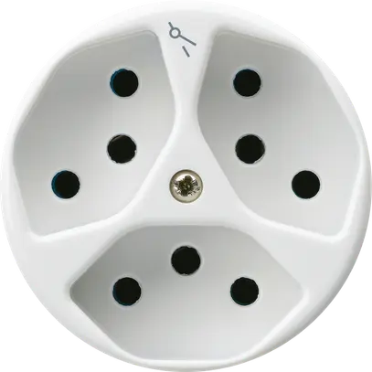 Insert pour prise ENC basico 3×type 13S blanc 