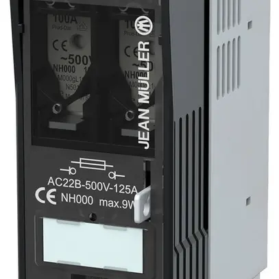 Coupe-circuit sectionneur HPC KETO NH000 690V 125A 80kA 3P racc.câble haut/bas 