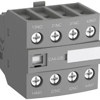 Blocco di contatti ausiliare ABB CA4-40E, 4Ch 4A AC-15, frontale a vite 